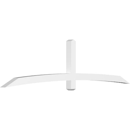 Ekena Millwork Bellingham Architectural Grade PVC Gable Bracket, 108"W x 27"H x 4"D x 4"F, 6/12 Pitch GBP108X27X0404BEL00